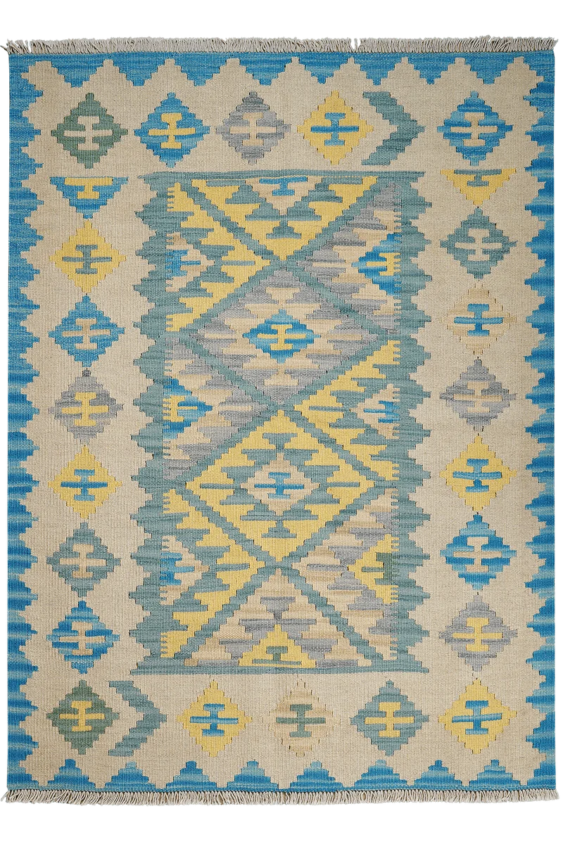 Kelim Gashgai · Handgewebt – Grün, 177x126 cm