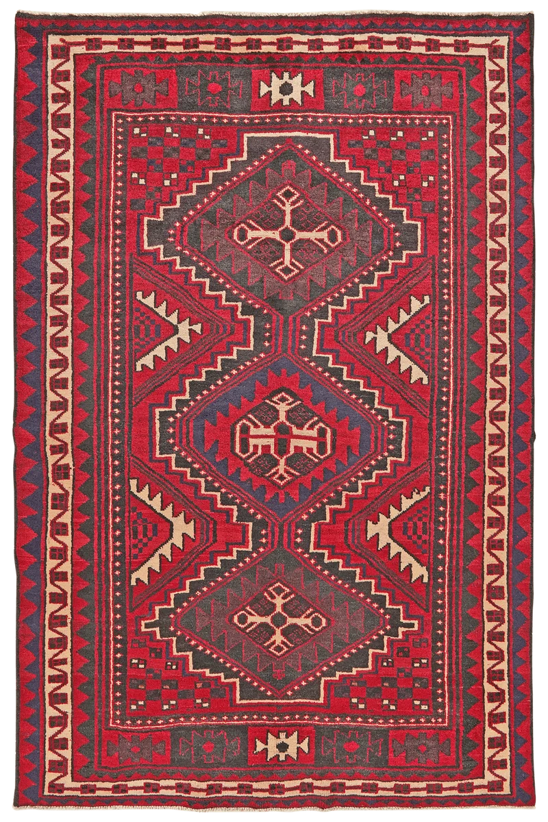 Lori · Handgeknüpft – Rot, 259x169 cm