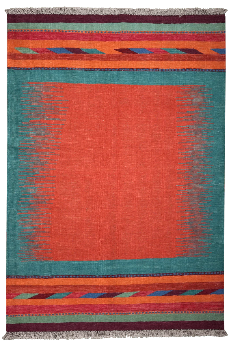 Kelim Gashgai · Handgewebt – Rot, 182x123 cm