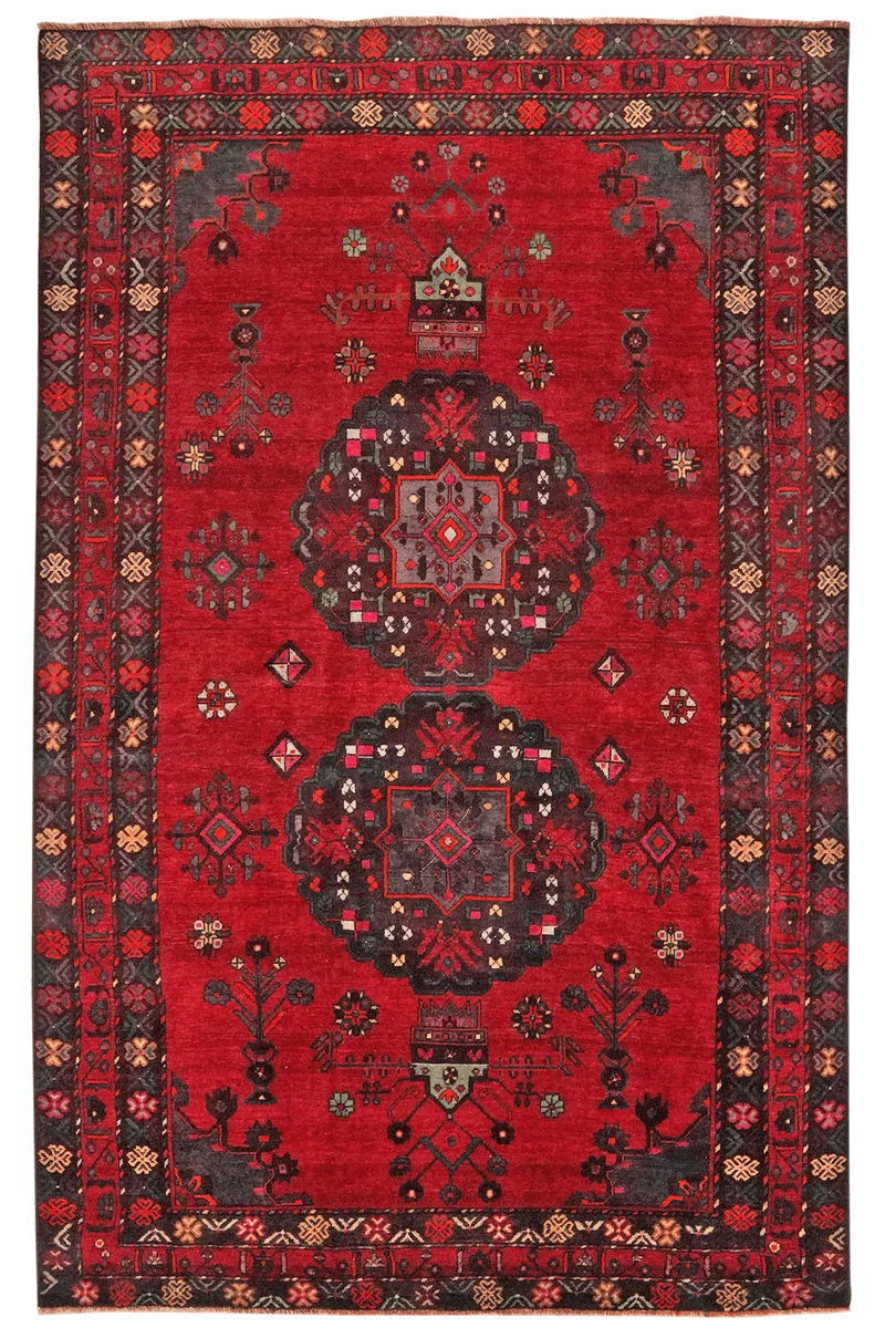 Kordibaf · Handgeknüpft – Rot, 341x214 cm