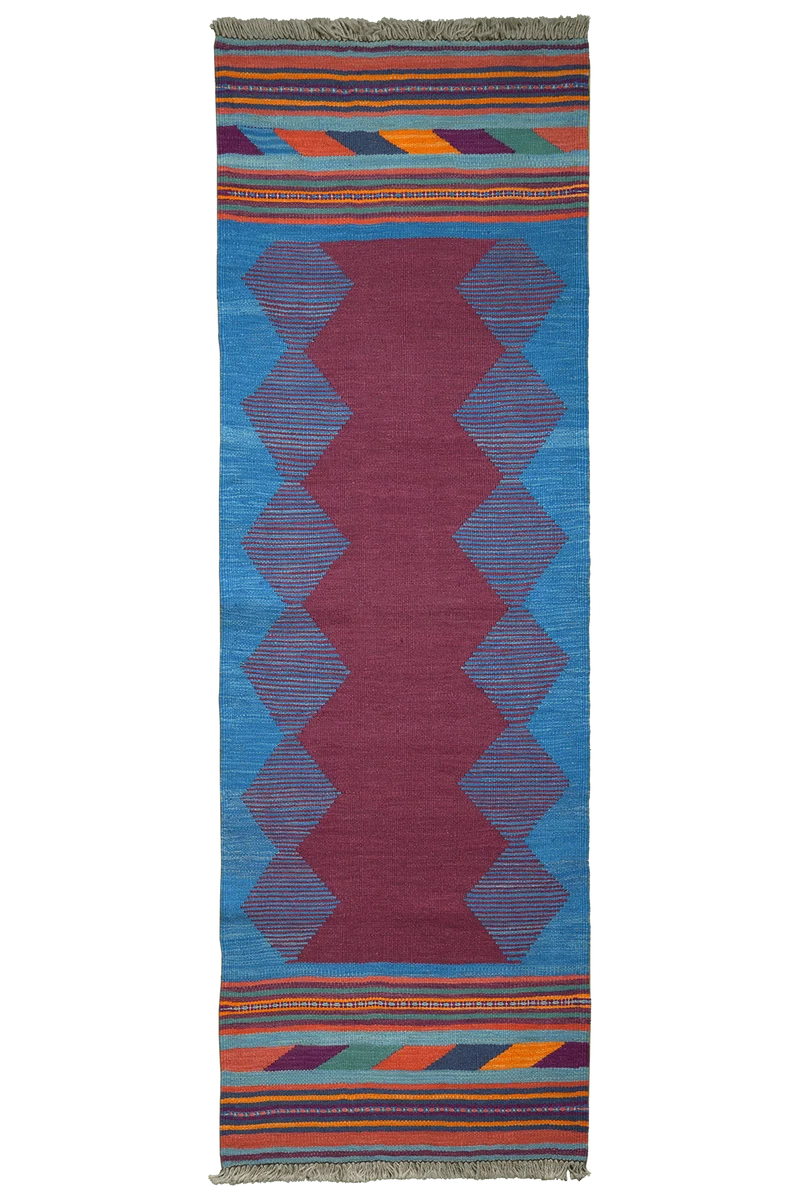 Kelim Gashgai · Handgewebt – Violett, 210x66 cm