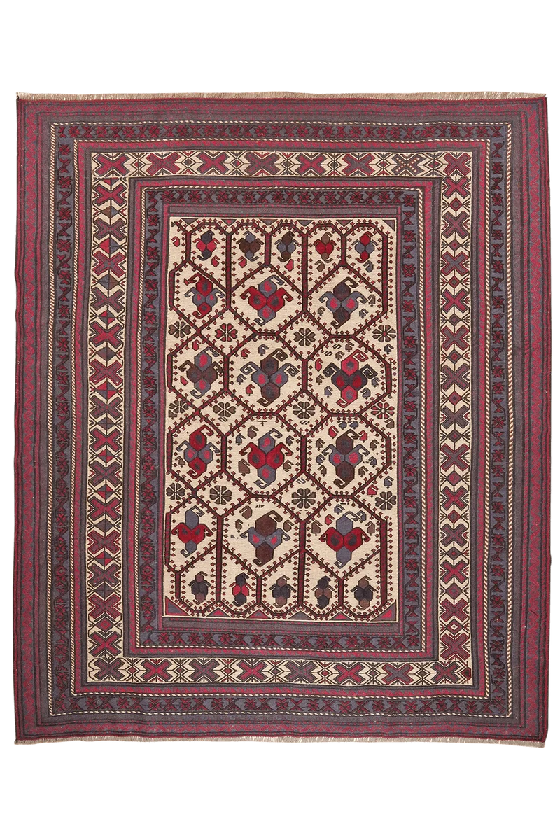 Kelim Belutch · Handgewebt – Beige, 249x209 cm