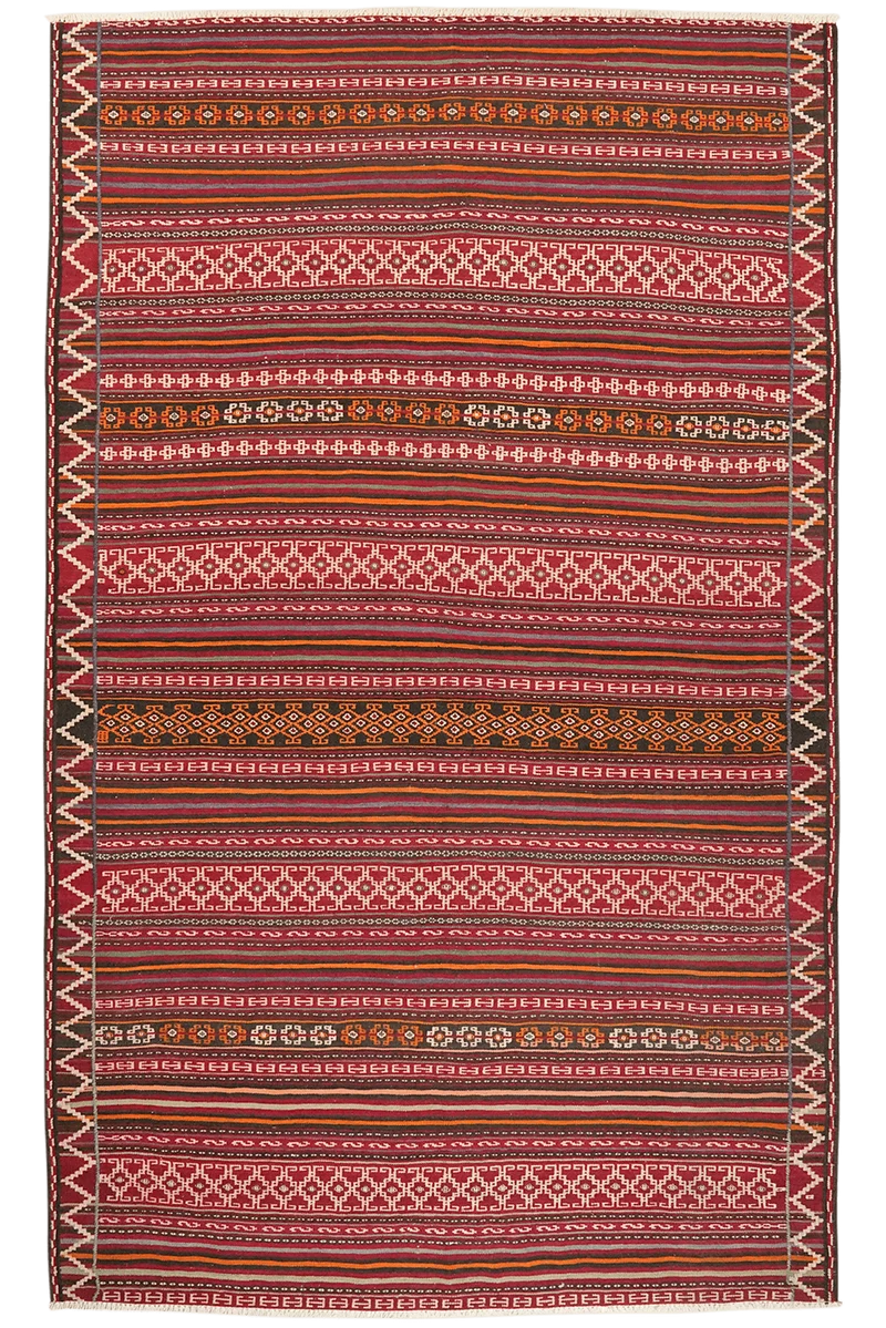 Kelim Kordi Old · Handgewebt – Bunt, 277x170 cm