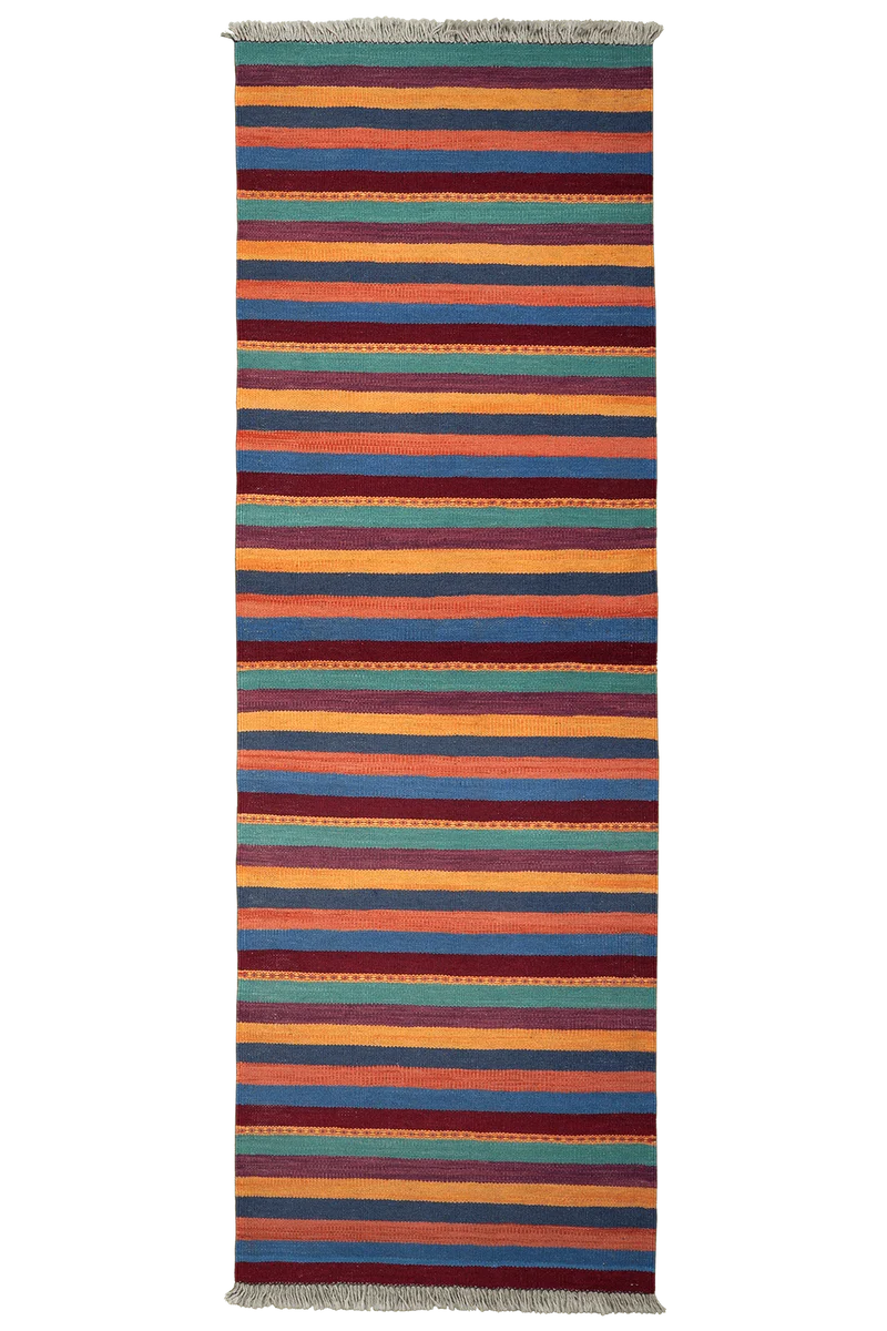 Kelim Gashgai · Handgewebt – Bunt, 204x66 cm