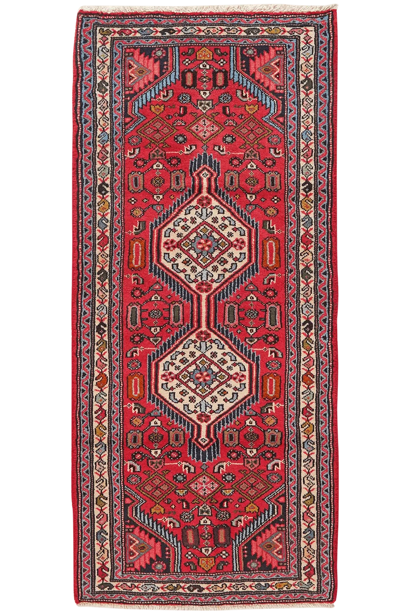 Assadabad · Handgeknüpft – Rot, 140x63 cm