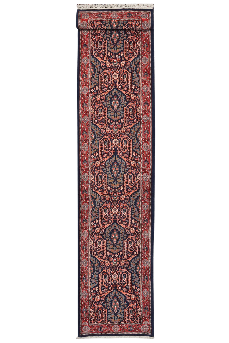 Sarough · Handgeknüpft – Blau, 425x85 cm