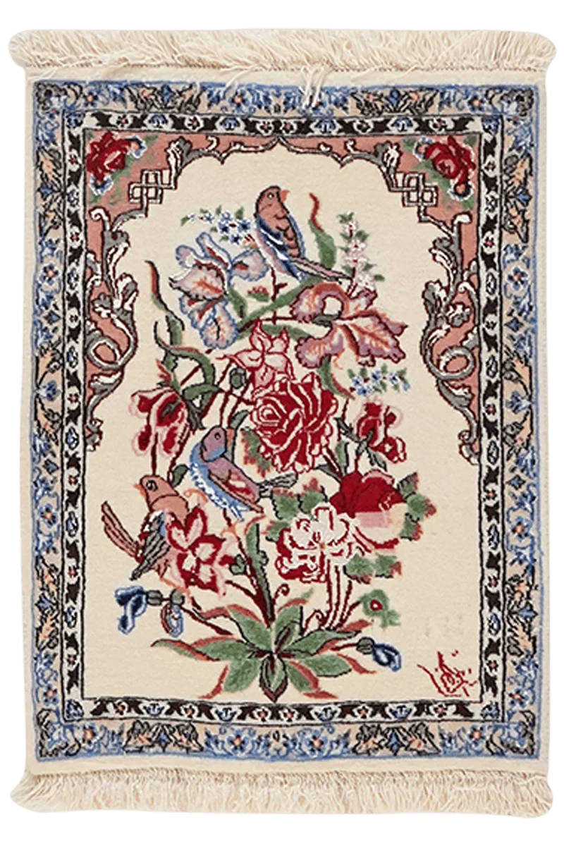 Isfahan · Handgeknüpft – Beige, 51x38 cm