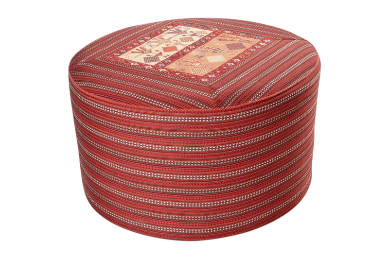 Kelim Pouf · Handgefertigt – Bunt, 90x90 cm