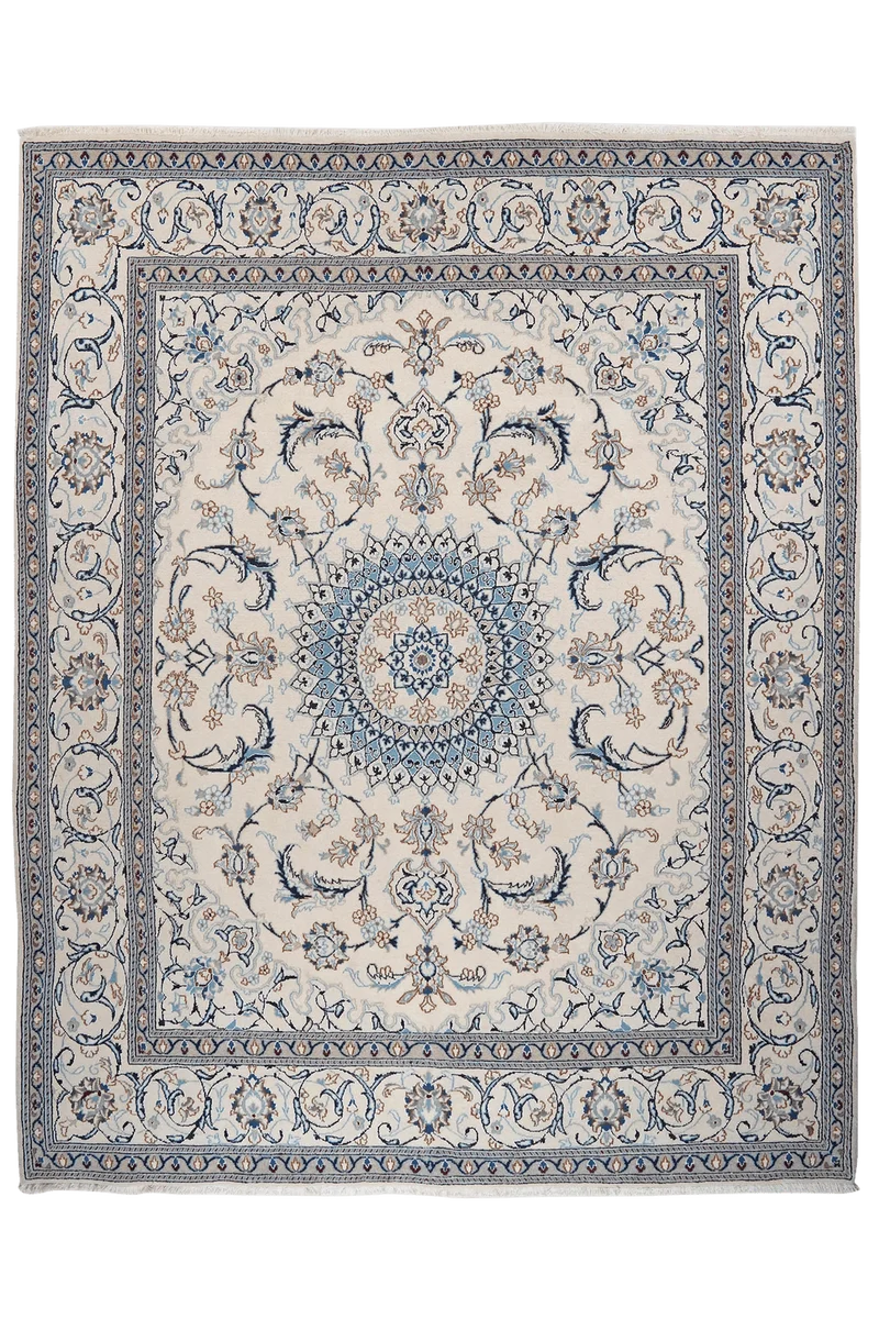 Nain 12La · Handgeknüpft – Beige, 299x239 cm