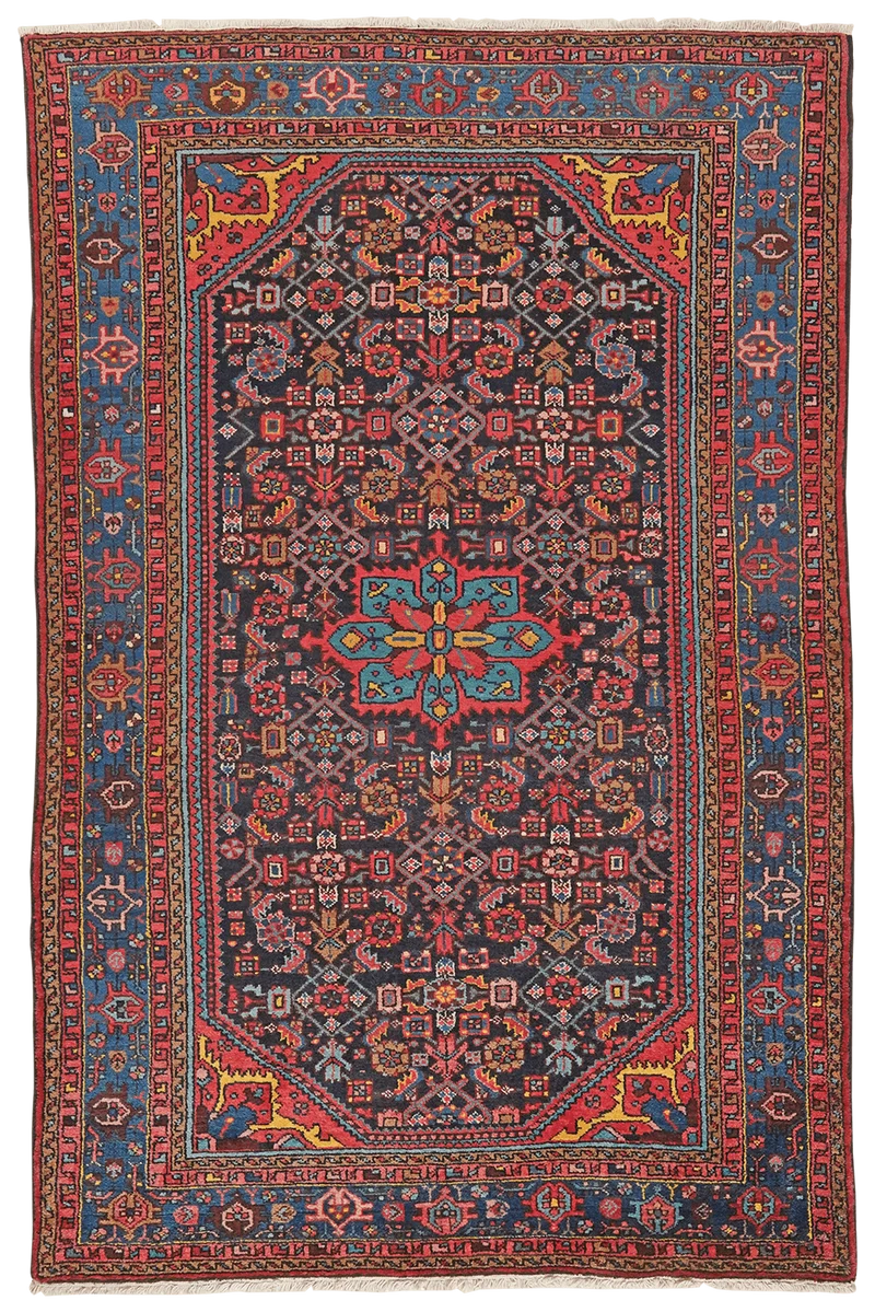 Indjelass · Handgeknüpft – Blau, 200x135 cm