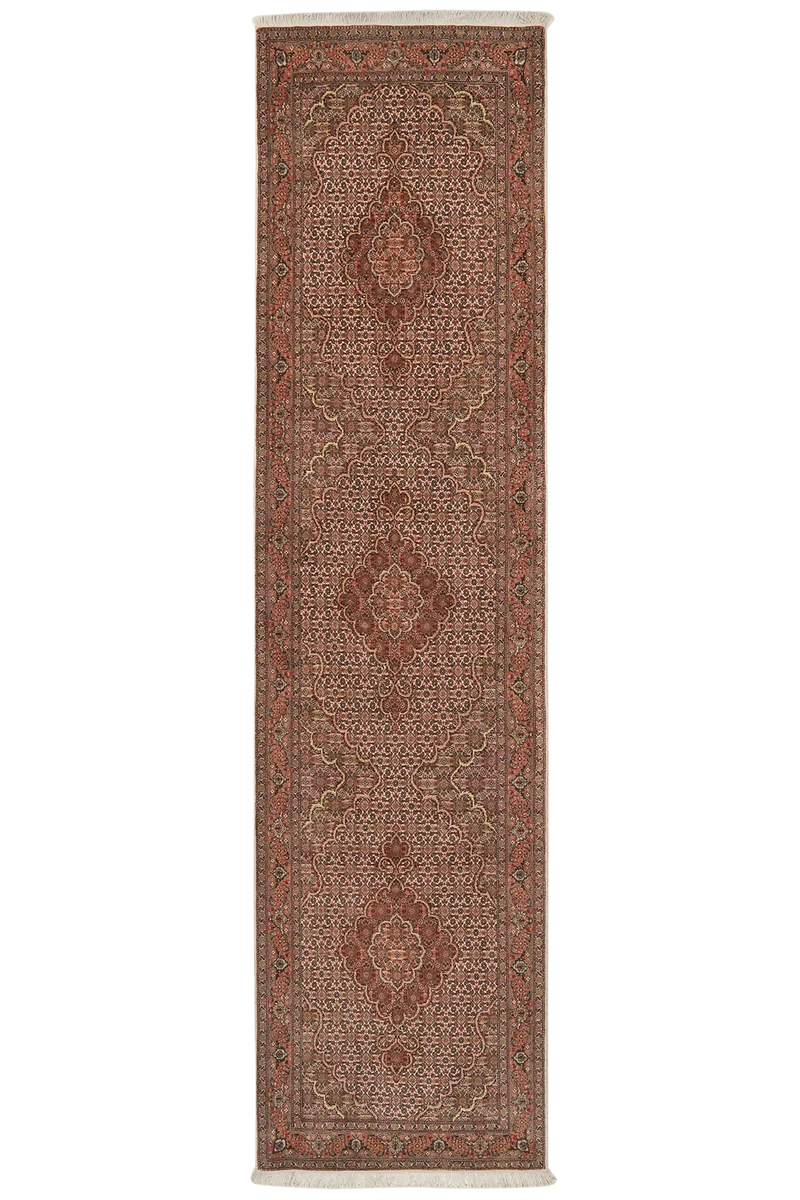 Tabriz 50 Raj · Handgeknüpft – Braun, 321x82 cm