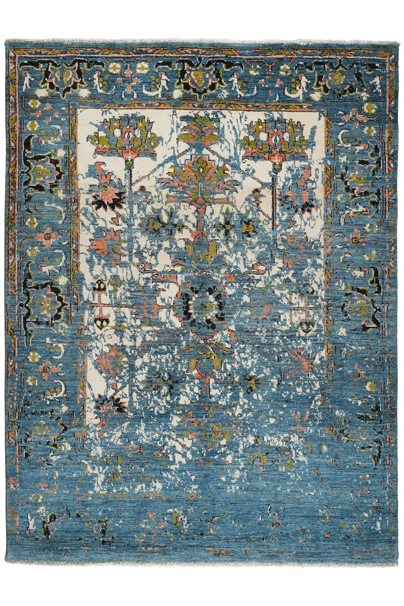 Rizbaf · Handgeknüpft – Blau, 205x155 cm