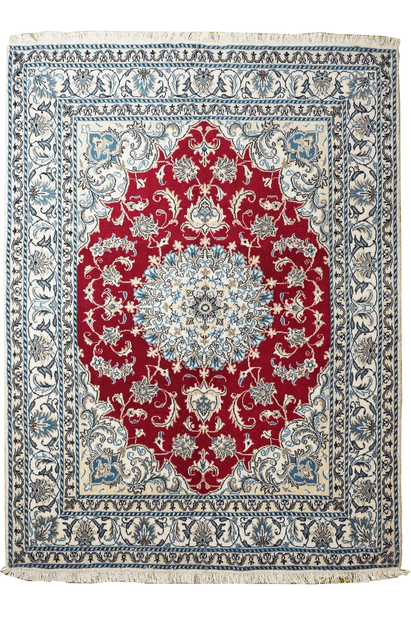 Nain 12La · Handgeknüpft – Rot, 202x152 cm