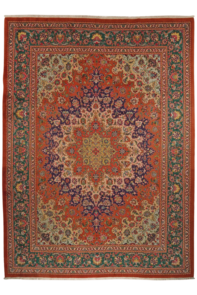 Tabriz Old · Handgeknüpft – Orange, 350x255 cm