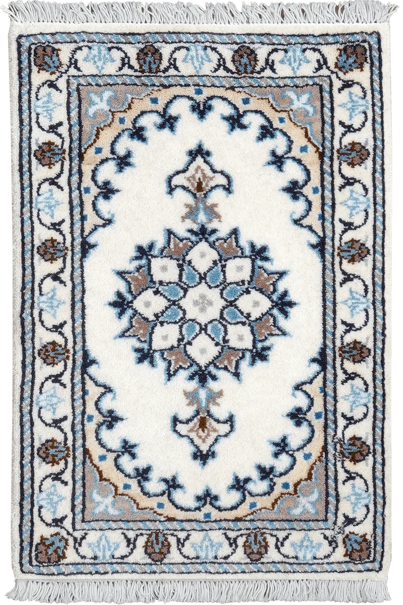 Nain 12La · Handgeknüpft – Beige, 60x40 cm