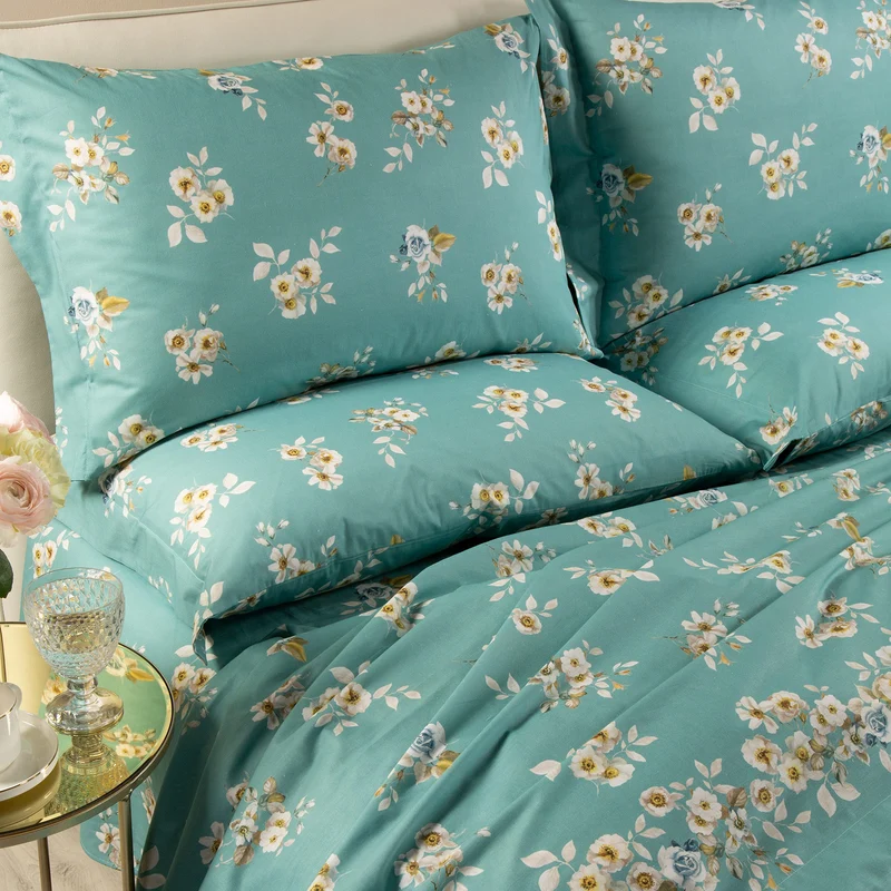 Completo Lenzuola fiordaliso Bouquet in Cotone