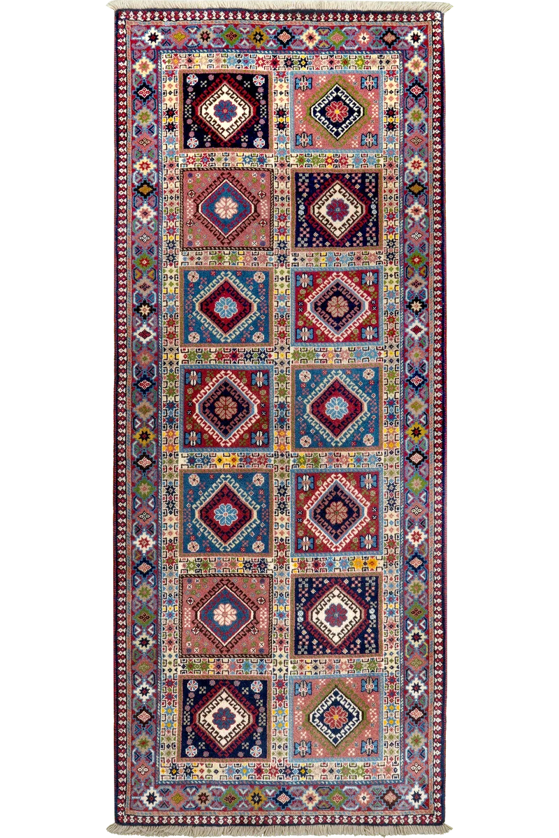 Yalameh · Handgeknüpft – Bunt, 206x81 cm