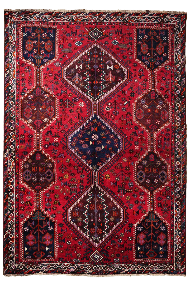 Gashgai · Handgeknüpft – Rot, 286x201 cm