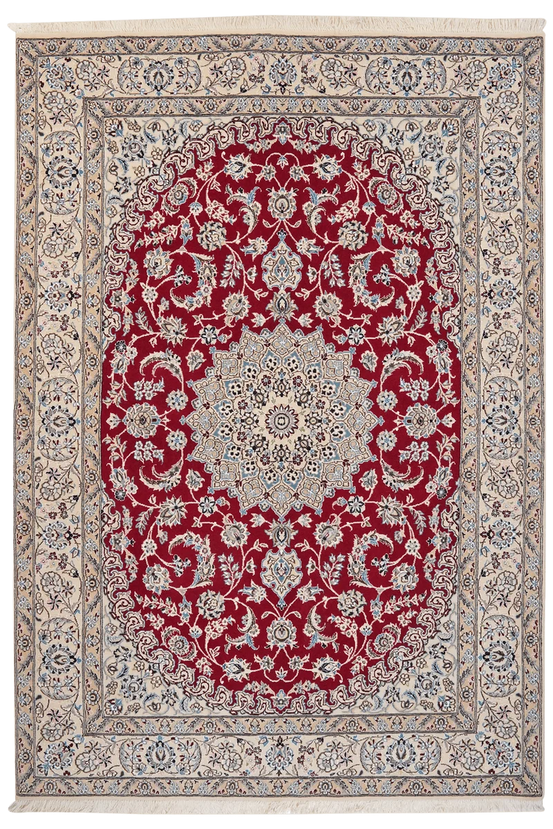 Nain 9La · Handgeknüpft – Rot, 235x164 cm