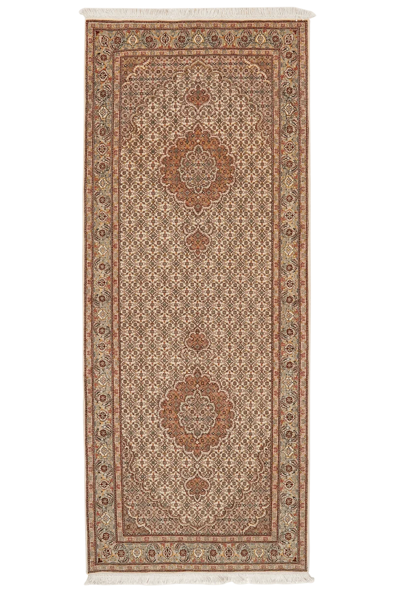 Tabriz 50 Raj · Handgeknüpft – Braun, 202x82 cm