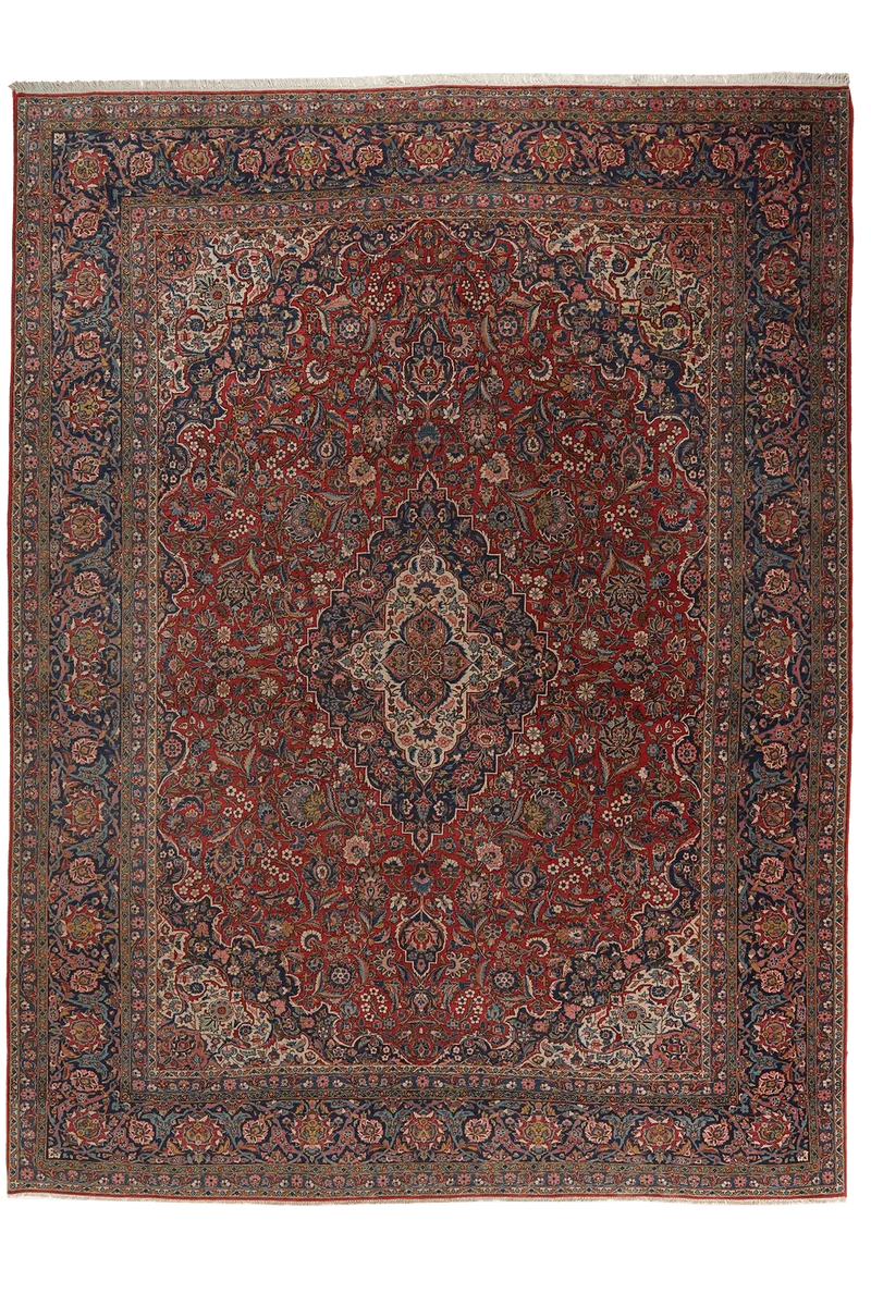 Kashan · Handgeknüpft – Rot, 358x268 cm