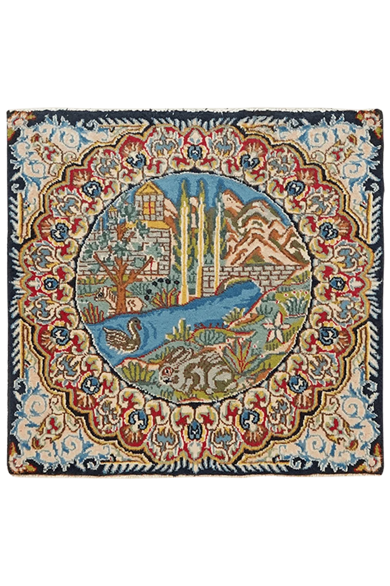 Kirman · Handgeknüpft – Bunt, 54x54 cm