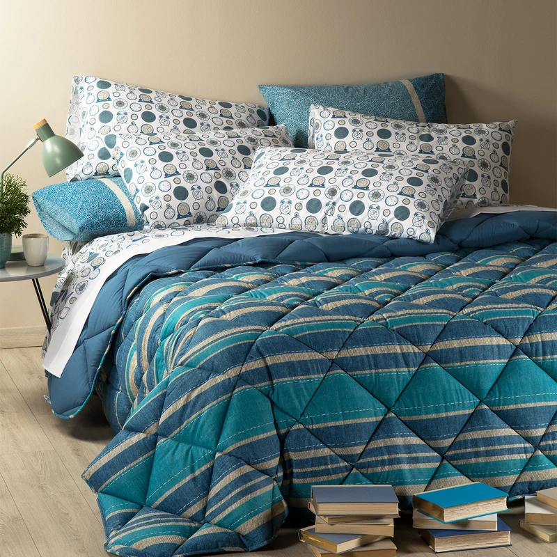 Trapunta sky blu Moderno in Cotone 300 gr/mq