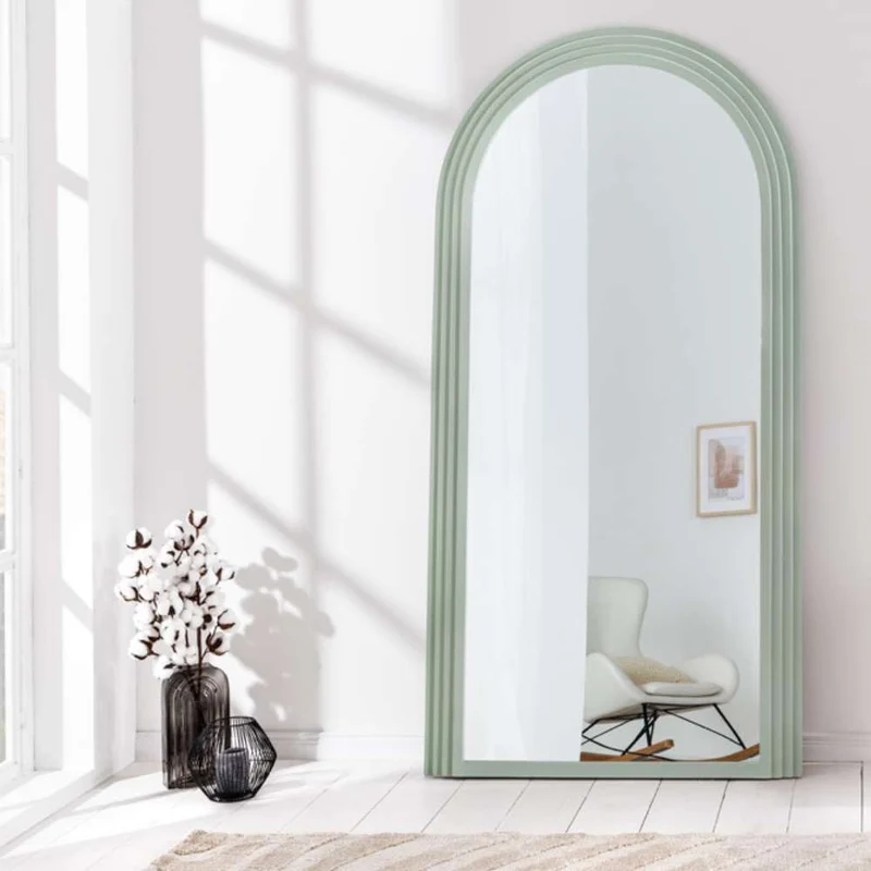 Design Rundbogen Spiegel 160x80cm FORMOSA grün Pastell Wandspiegel