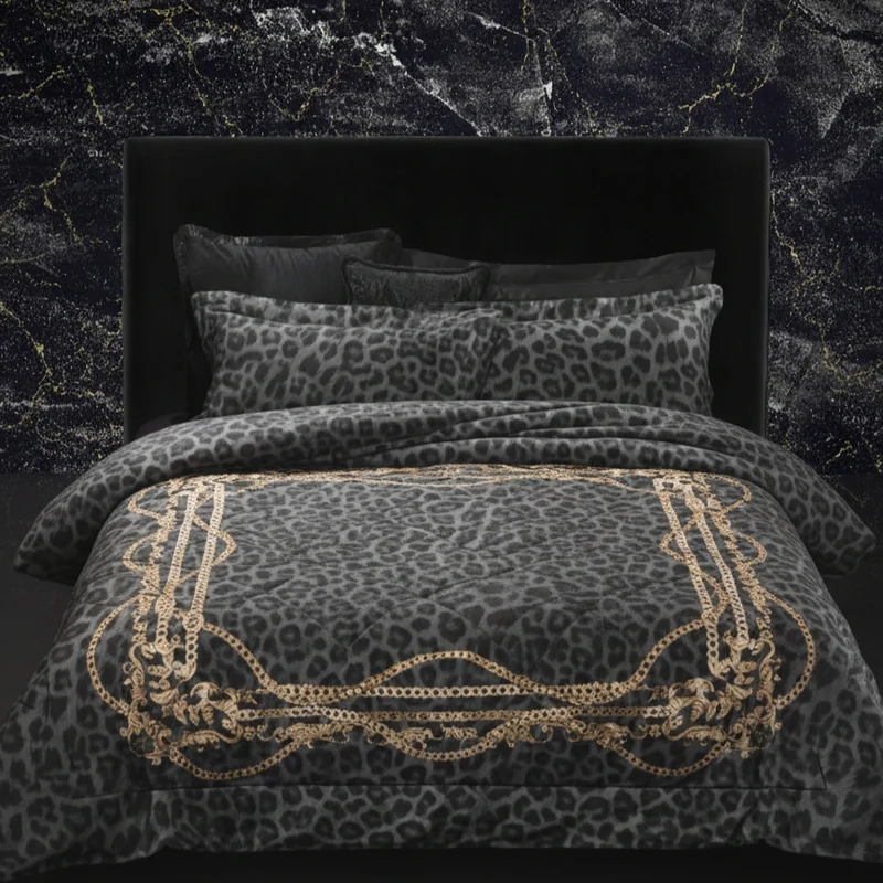 Trapunta leopard chains Moderno in Raso di cotone 300 gr/mq