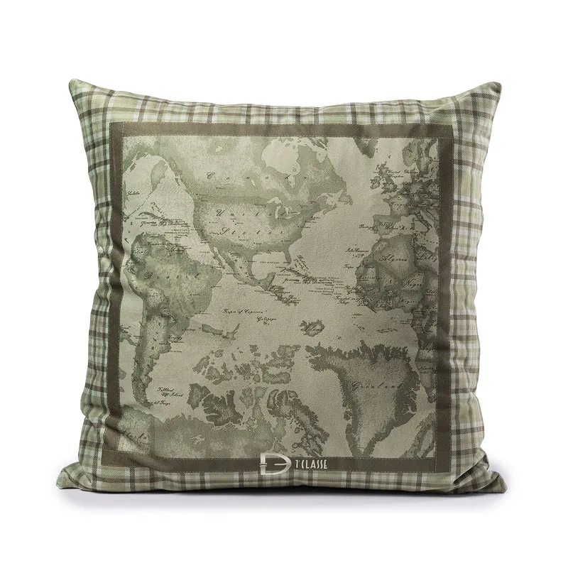 Cuscino arredo Geo Tartan Green in Velluto 300 gr
