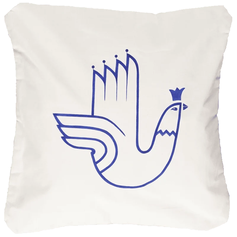 Kelim Kissen · Handgefertigt – Beige, 50x50 cm