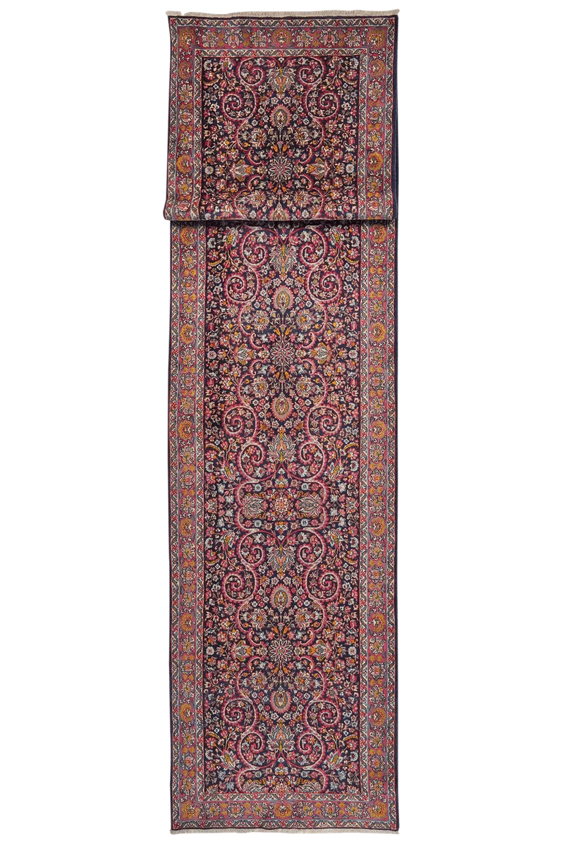 Kirman · Handgeknüpft – Blau, 572x104 cm