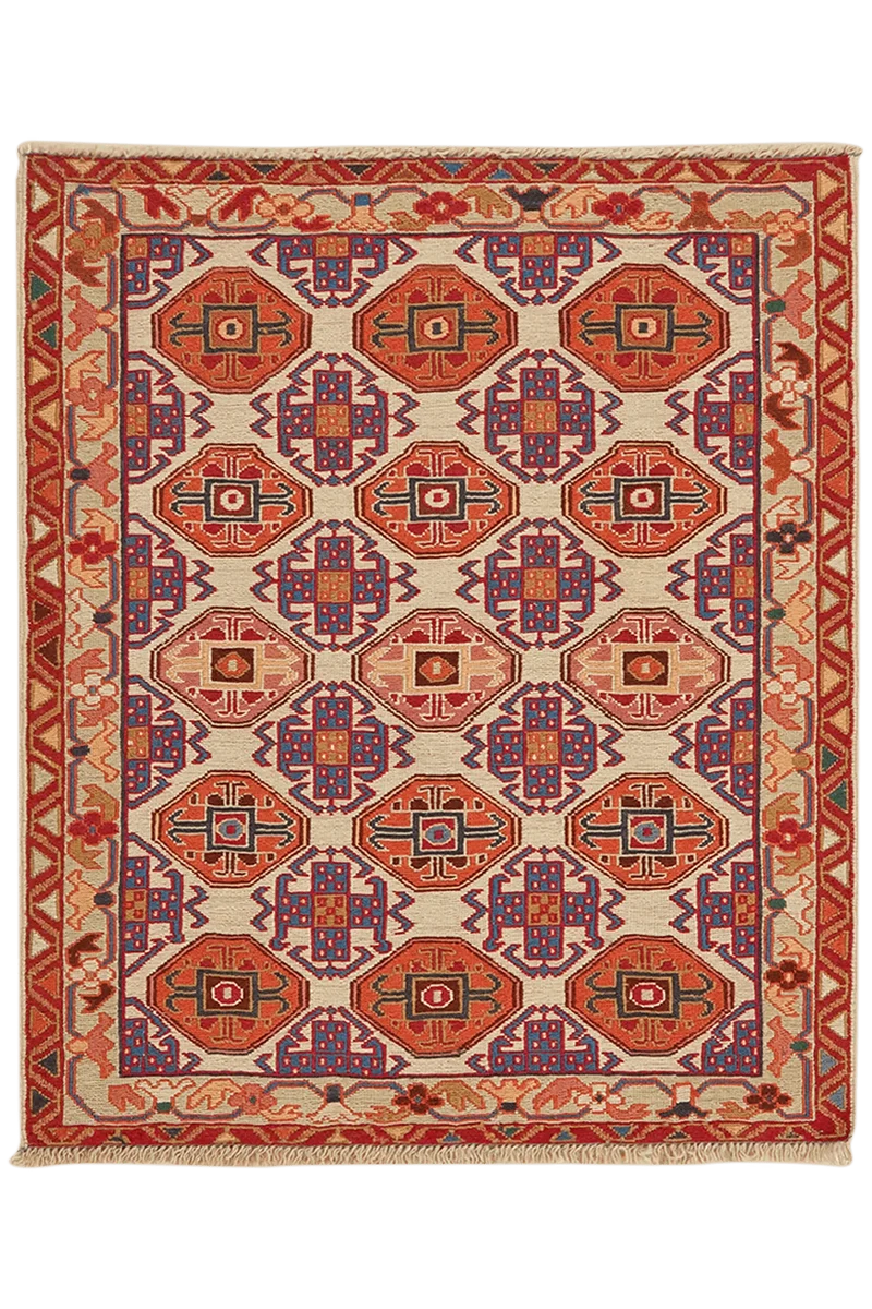 Sumak Shahsavan · Handgewebt – Beige, 95x80 cm