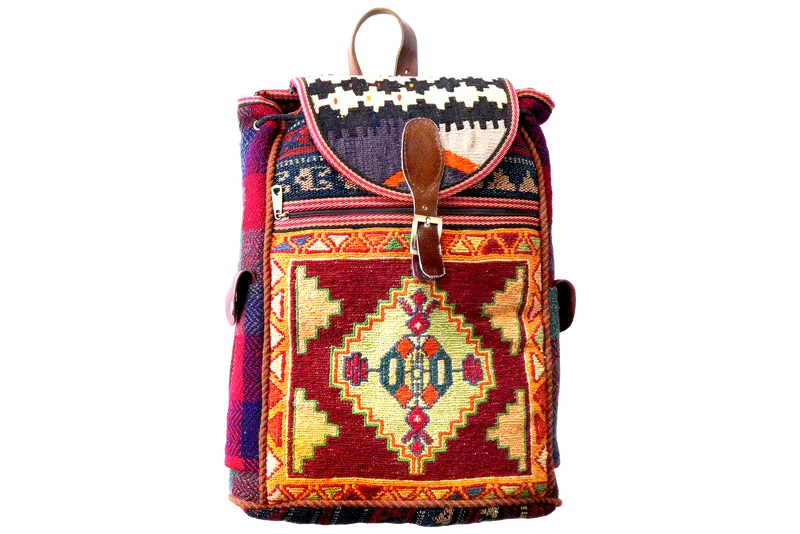 Kelim Bag · Handgefertigt – Bunt, 47x36 cm