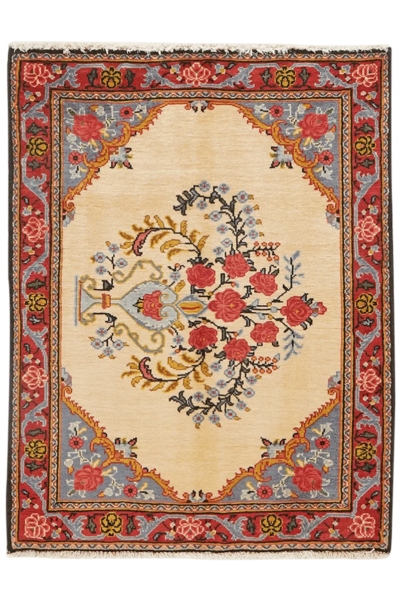Kashan · Handgeknüpft – Beige, 84x63 cm