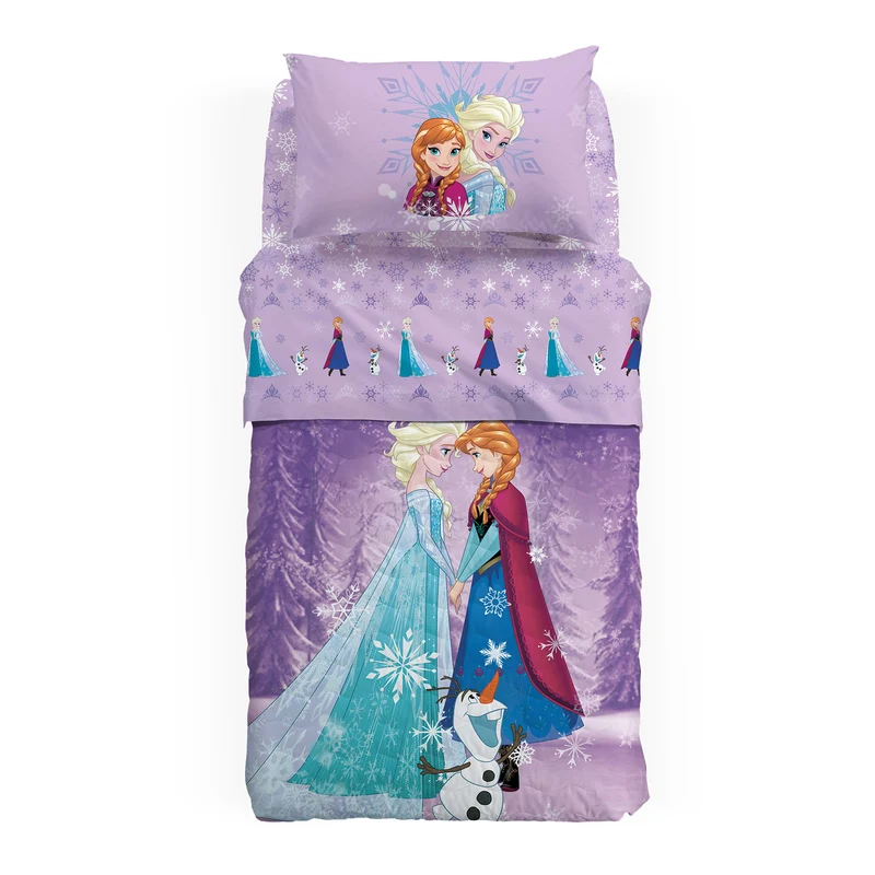 Copriletto Primaverile frozen love in Cotone 90 gr/mq