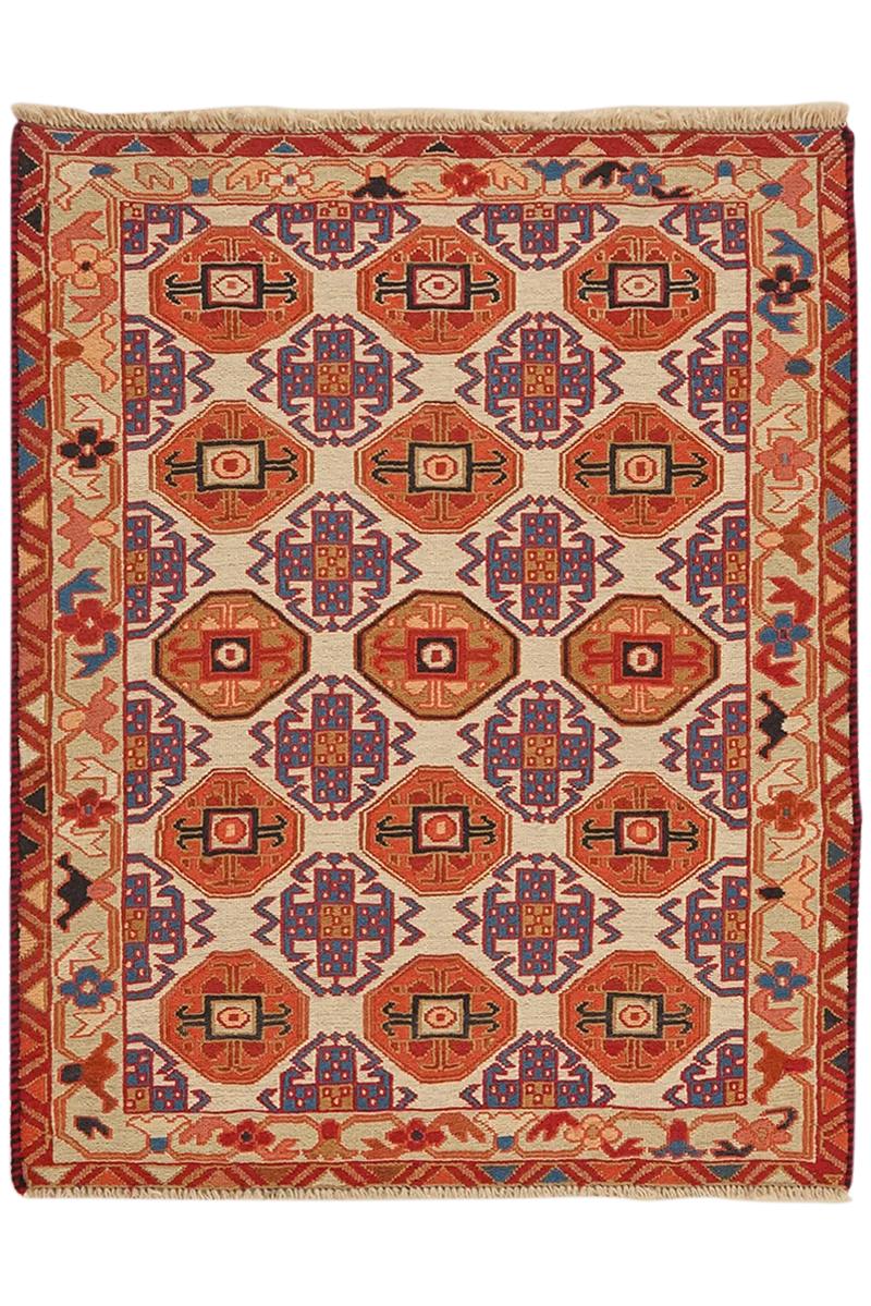 Sumak Shahsavan · Handgewebt – Beige, 96x78 cm