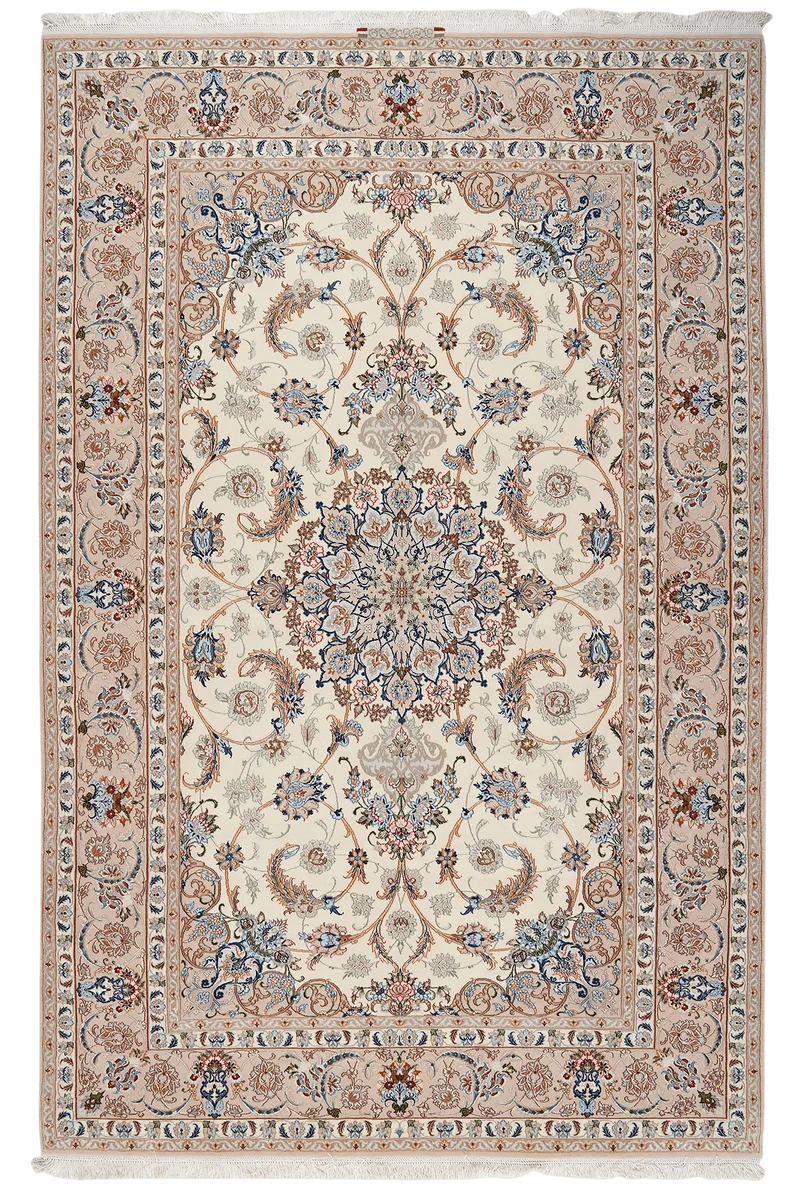 Isfahan · Handgeknüpft – Beige, 239x155 cm