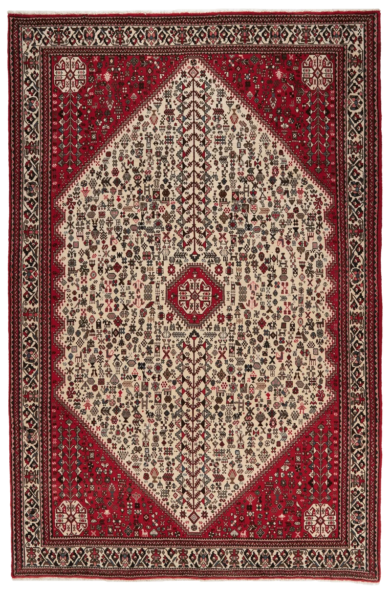 Abadeh · Handgeknüpft – Beige, 305x200 cm