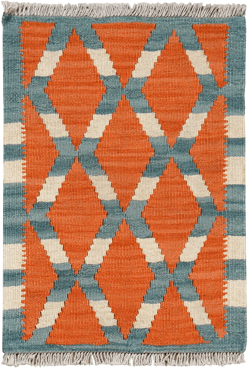 Kelim Gashgai · Handgewebt – Rot, 64x44 cm