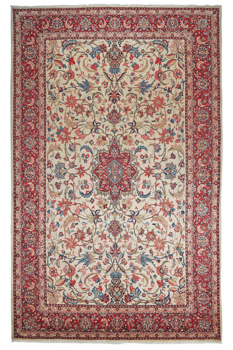 Sarough · Handgeknüpft – Beige, 323x208 cm