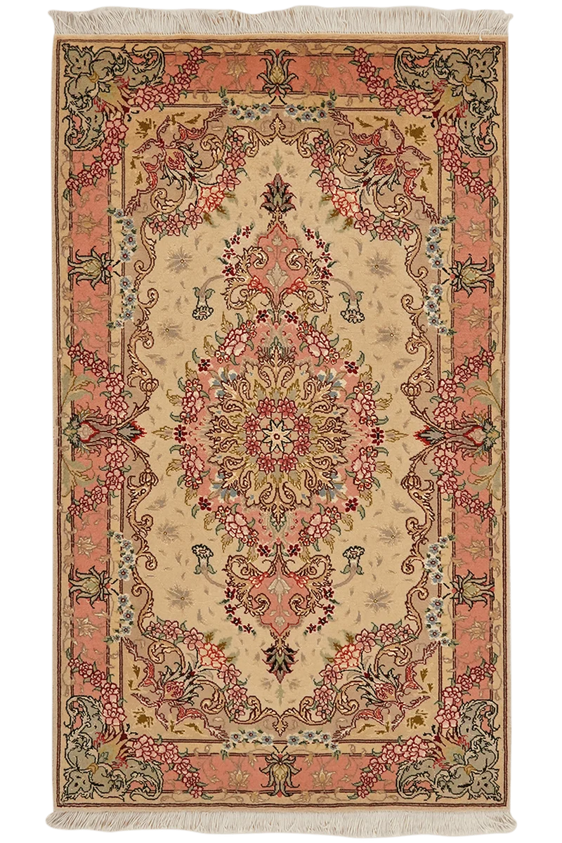 Tabriz 50 Raj · Handgeknüpft – Beige, 131x77 cm