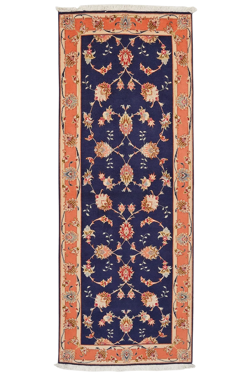 Tabriz 50 Raj · Handgeknüpft – Blau, 200x76 cm
