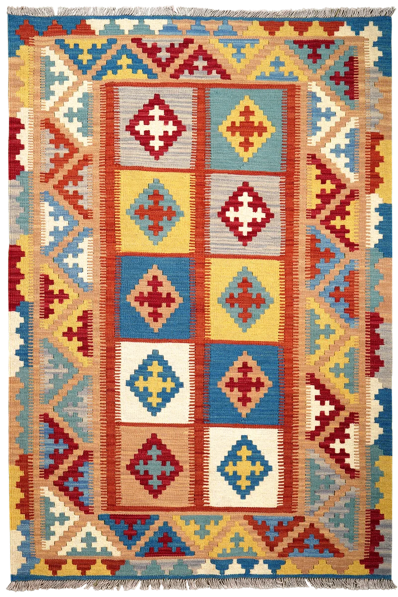 Kelim Gashgai · Handgewebt – Bunt, 182x120 cm