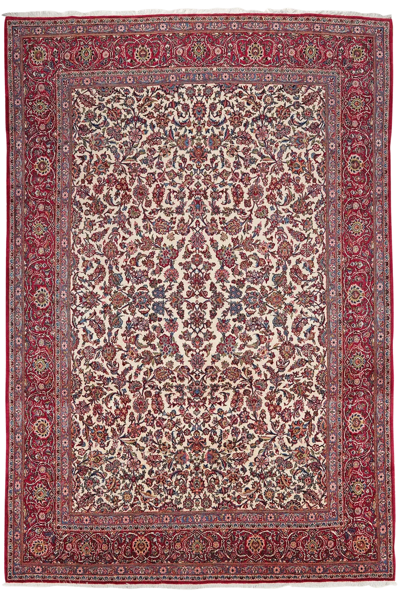 Kashan · Handgeknüpft – Beige, 325x225 cm