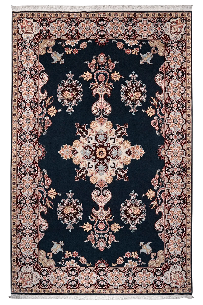 Tabriz 50 Raj · Handgeknüpft – Blau, 306x197 cm