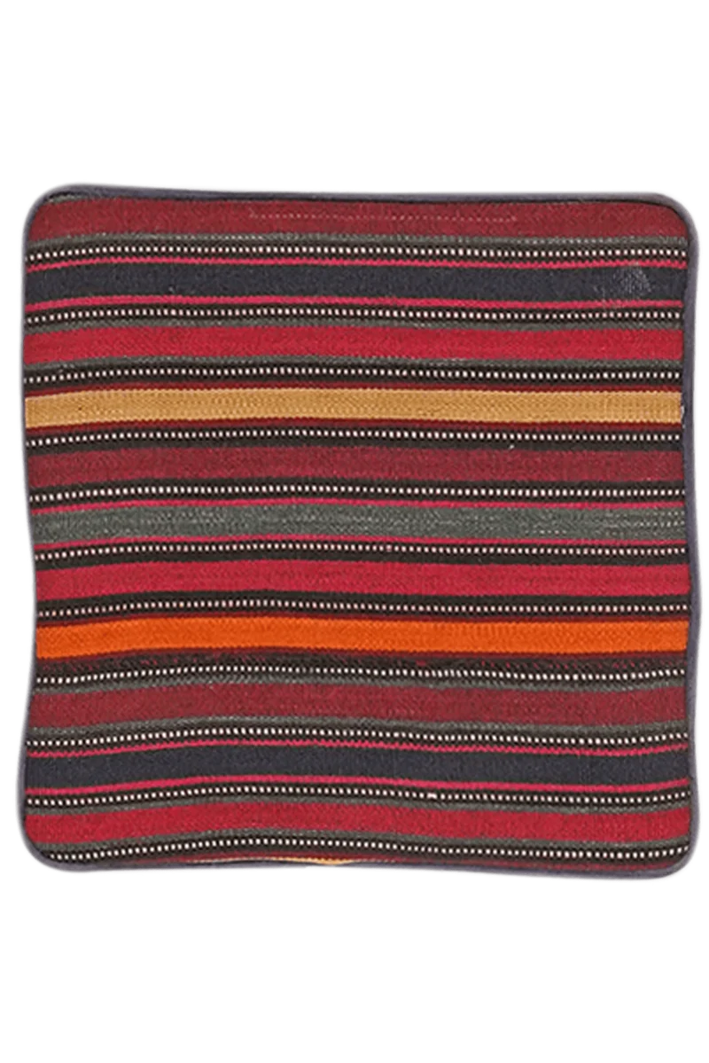 Kelim Kissen · Handgefertigt – Bunt, 40x35 cm