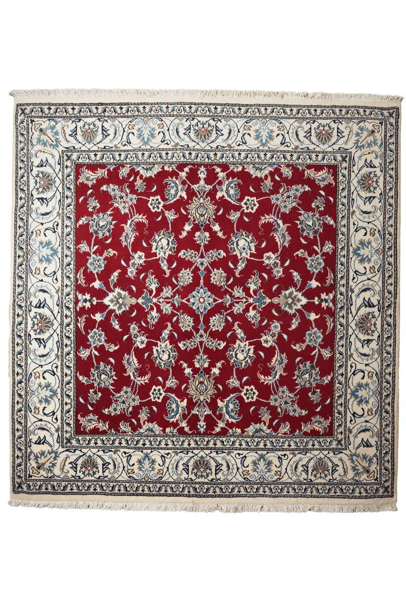 Nain 12La · Handgeknüpft – Rot, 203x195 cm