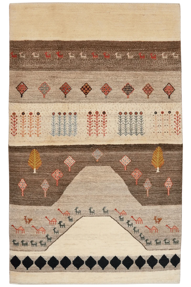 Rizbaf · Handgeknüpft – Beige, 171x106 cm