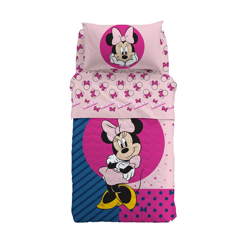 Copriletto Primaverile minnie smile in Cotone 90 gr/mq